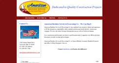Desktop Screenshot of americanbackhoeservice.com
